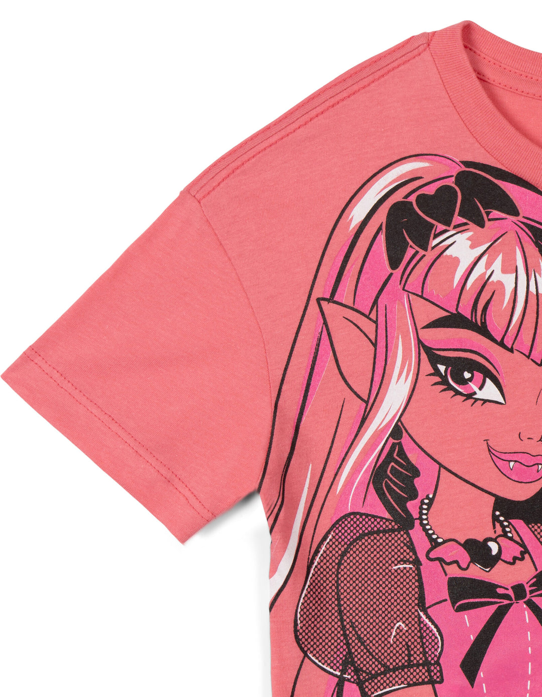 Monster High Draculaura Girls' Short Sleeve T-Shirt Pink