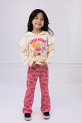 Barbie Girls Fleece Pullover Hoodie and Flare Leggings Outfit Set Toddler to Big Kid