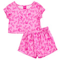 Barbie Girls Lounge Pajama Shirt and Pajama Shorts Sleep Set Little Kid to Big Kid