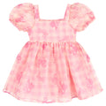 Barbie Square Neck Gingham Dress