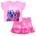 Barbie T-Shirt and Metallic Skirt Outfit Set