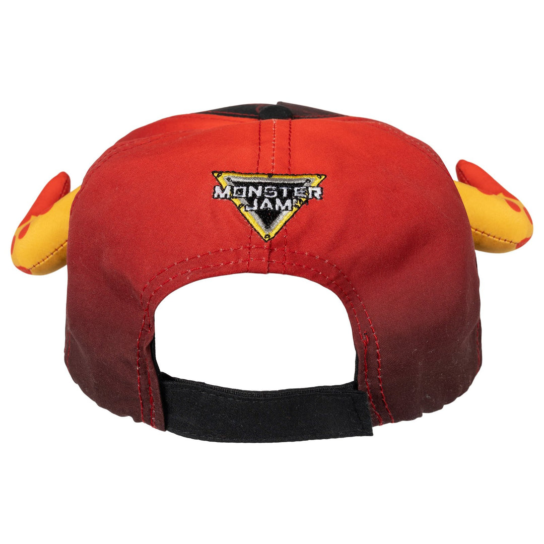 Monster Jam Boys' Cosplay Strapback Baseball Cap El Toro Loco Red
