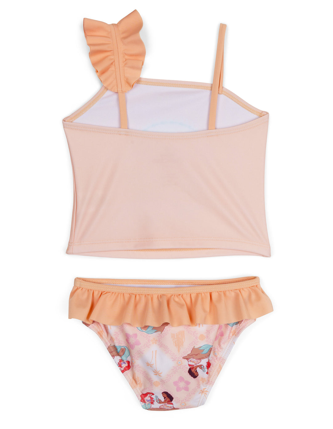 Disney Princess Girls' 2-Piece Swimwear Bathing Suit Beige Moana Ariel