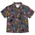 LEGO Fortnite Boys' Short Sleeve Button Down Shirt Gray