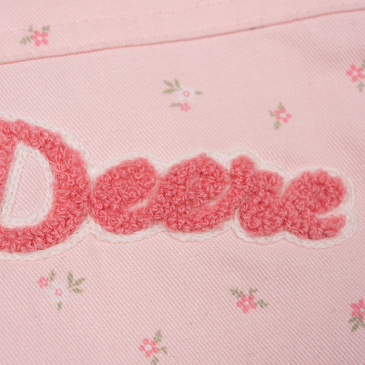 John Deere Toddler Girls' Denim Jacket Pearl Pink Floral