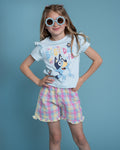 Bluey Girls T-Shirt and Shorts Outfit Set Toddler to Little Kid