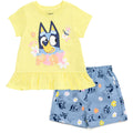 Bluey Peplum T-Shirt and Chambray Shorts Outfit Set