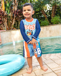Bluey Rash Guard and Swim Trunks UPF 50+ Outfit Set