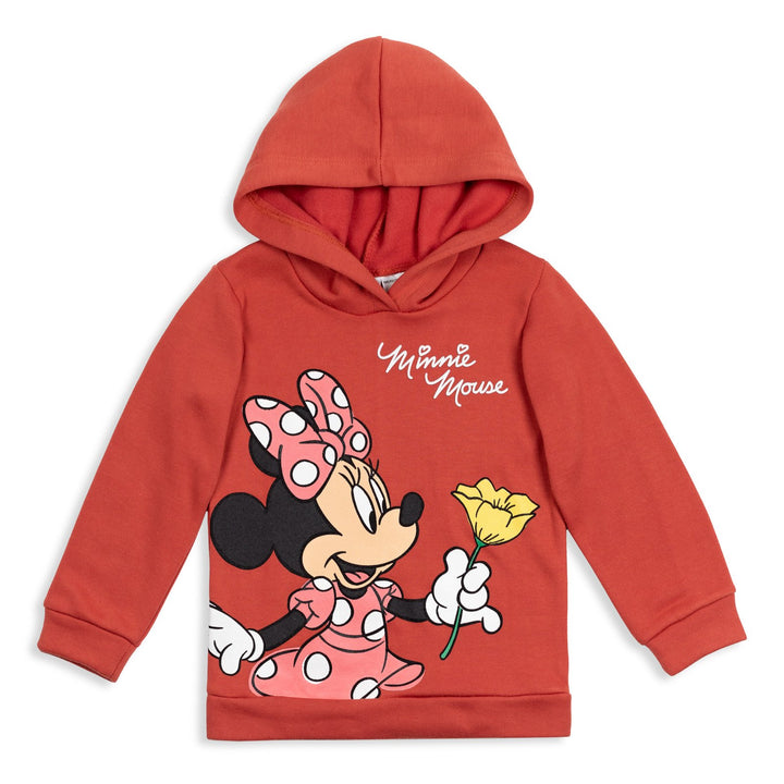 Minnie Mouse Girls' Fleece Pullover Hoodie Red