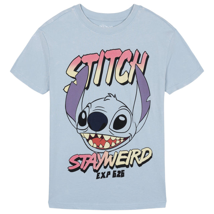 Lilo & Stitch Boys' Short Sleeve T-Shirt Blue Wash