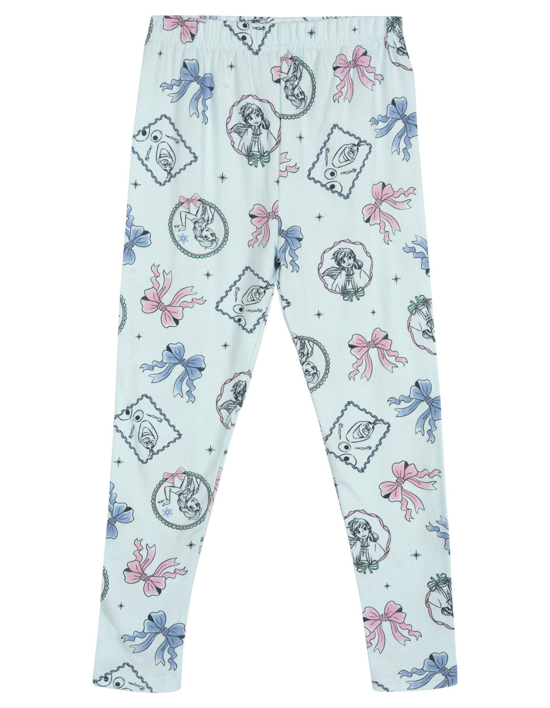 Frozen Girls' 2-Piece Sweatshirt and Leggings Set White Blue