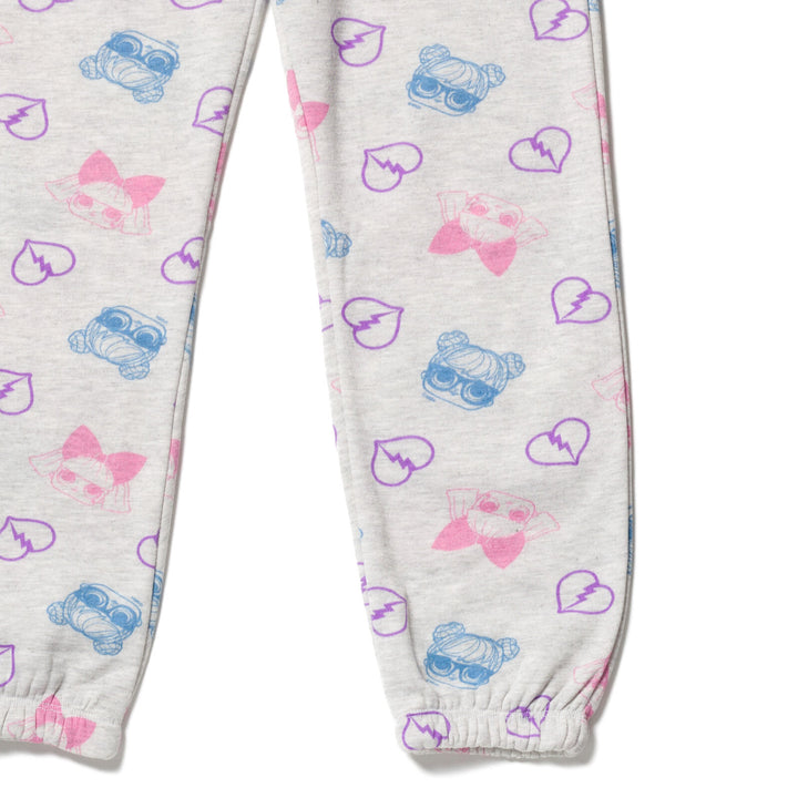 L.O.L. Surprise! Girls' 2-Pack Fleece Jogger Pants Grey Lilac