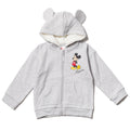 Disney Mickey Mouse Cosplay Zip-Up Hoodie Heather Gray