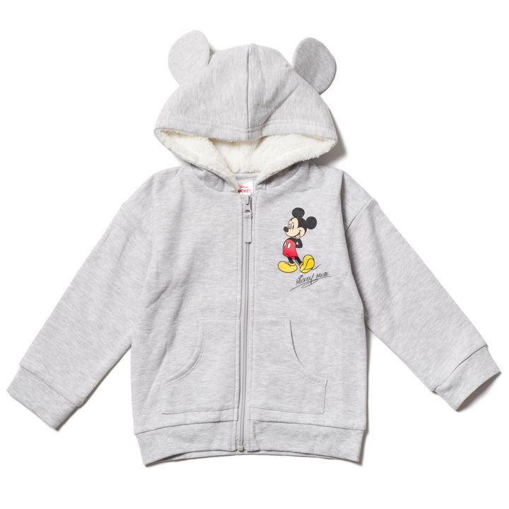 Disney Mickey Mouse Cosplay Zip-Up Hoodie Heather Gray
