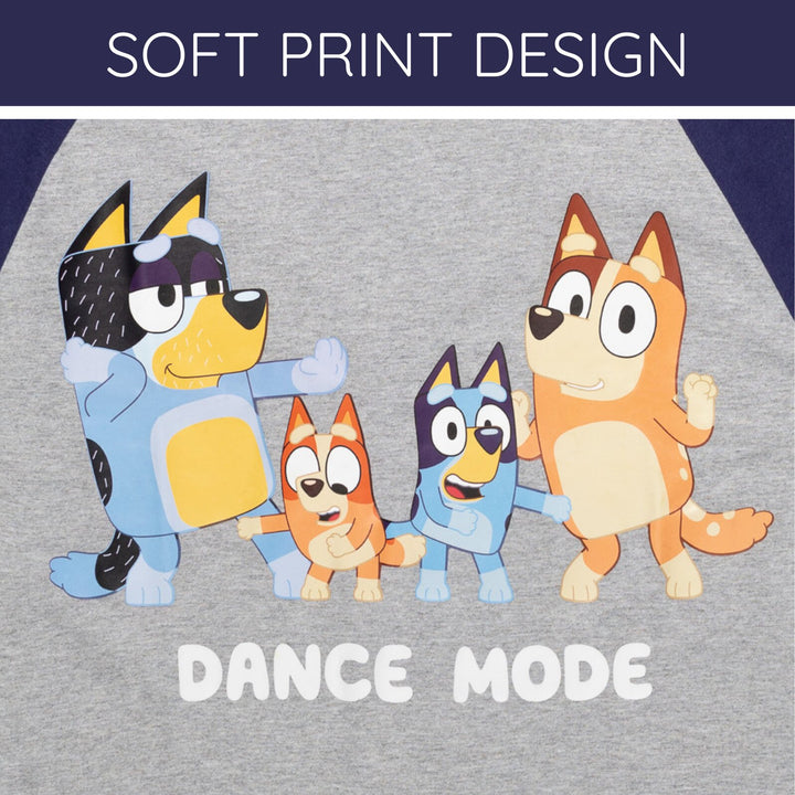 Bluey Men's Short Sleeve T-Shirt Heather Grey Navy