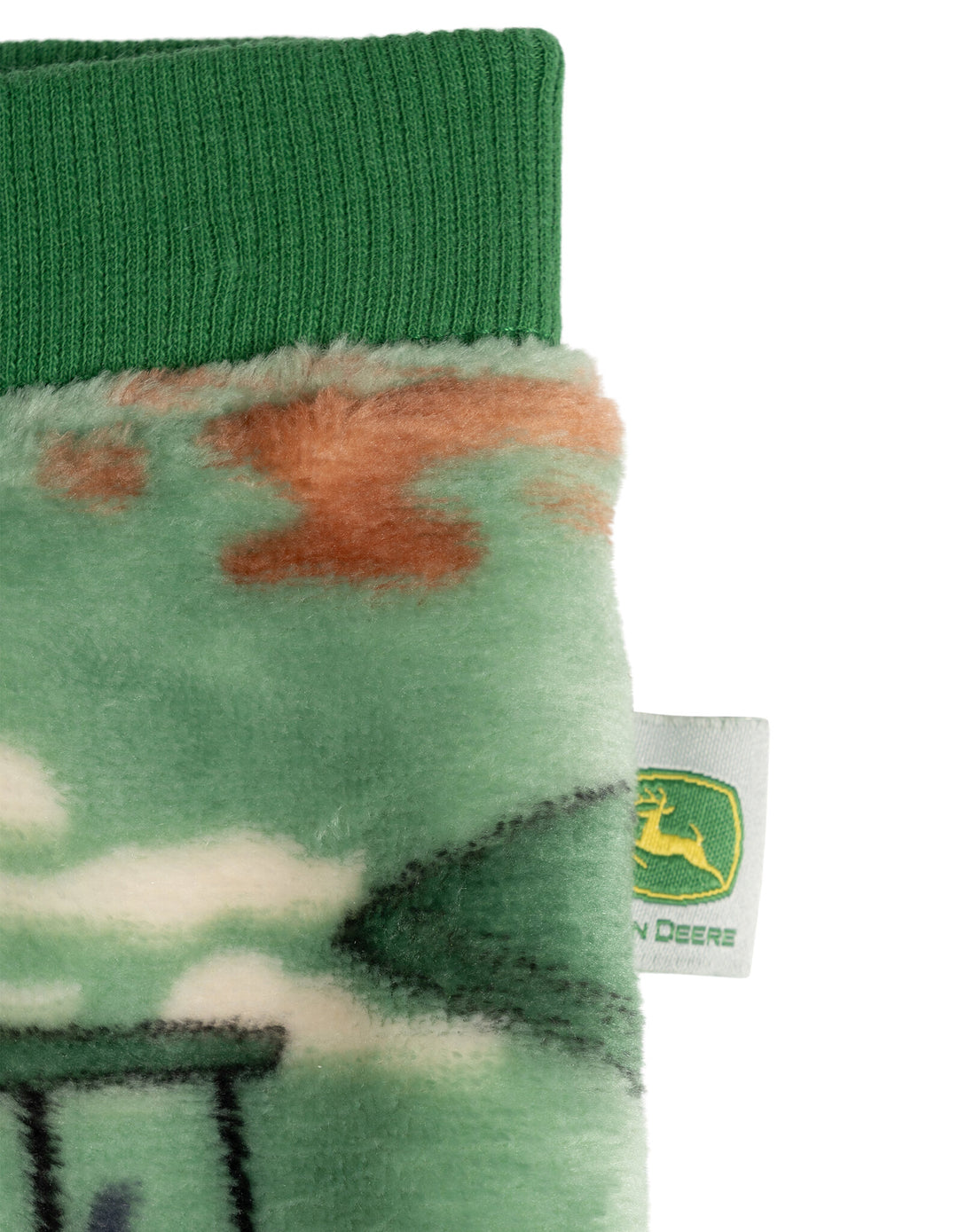 John Deere Boys' 2-Piece Fleece Sweatshirt and Pants Set Green Camo Tractors