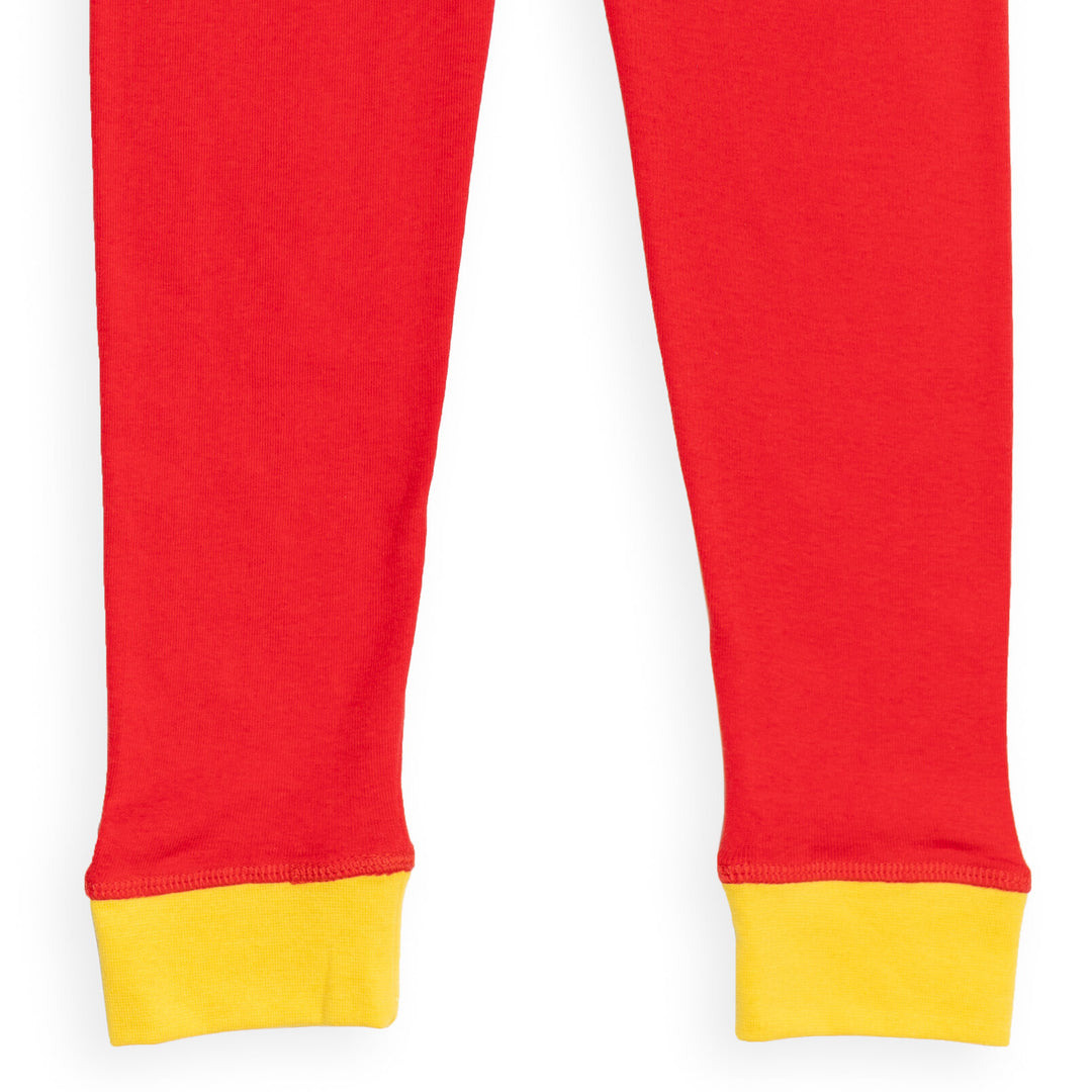 DC Comics Justice League Boys' 2-Piece Long Sleeve Pajama Set The Flash Red
