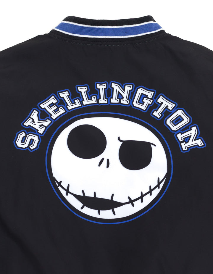Nightmare Before Christmas Full Zip Varsity Bomber Jacket Black Grey Jack Zero