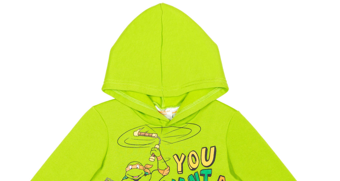 Teenage Mutant Ninja Turtles Michelangelo Boys' Fleece Pullover Hoodie Green