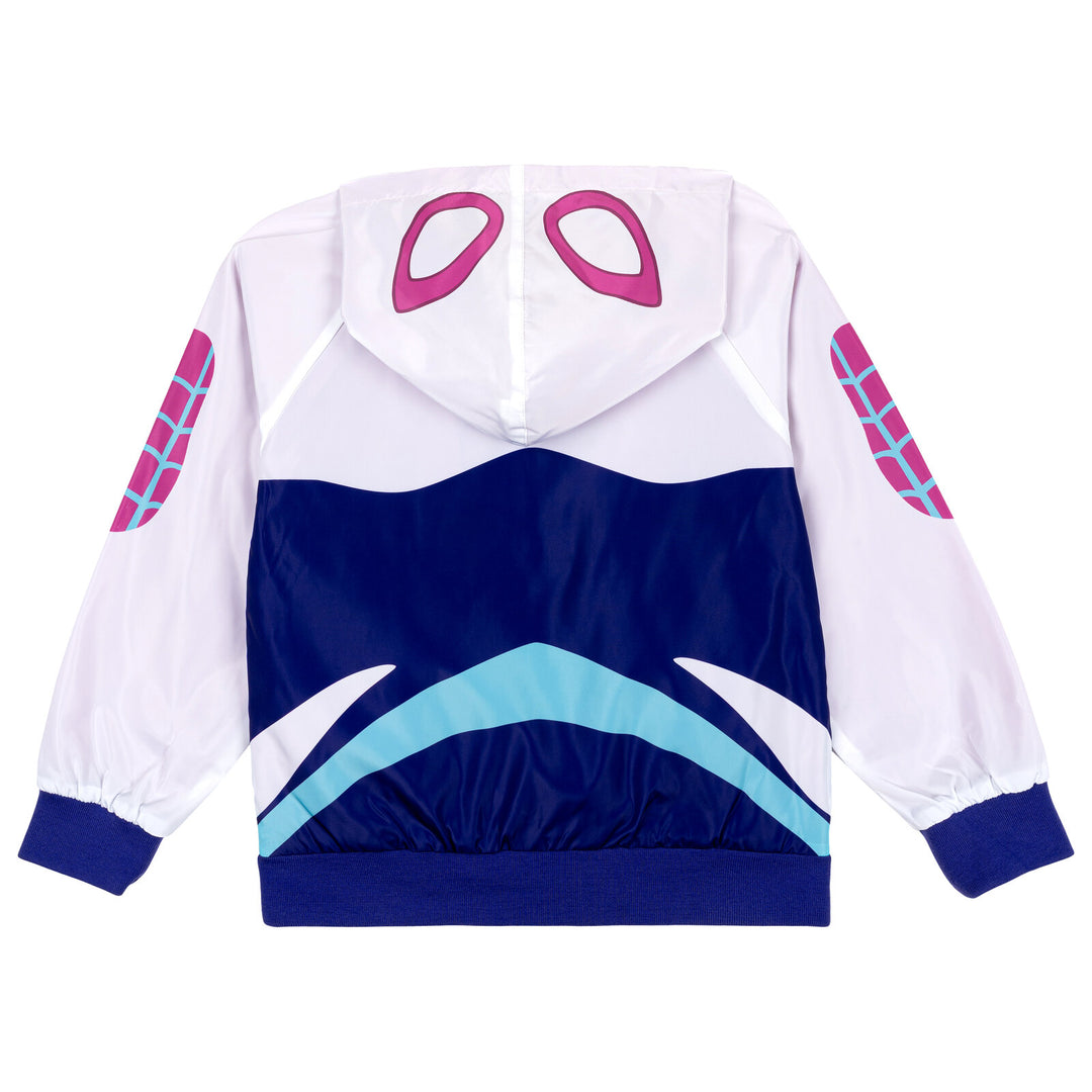 Marvel Spidey and His Amazing Friends Girls' Cosplay Bomber Jacket Purple Ghost Spider