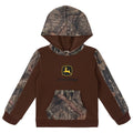 John Deere Men's Fleece Hooded Sweatshirt Bark Brown Camo