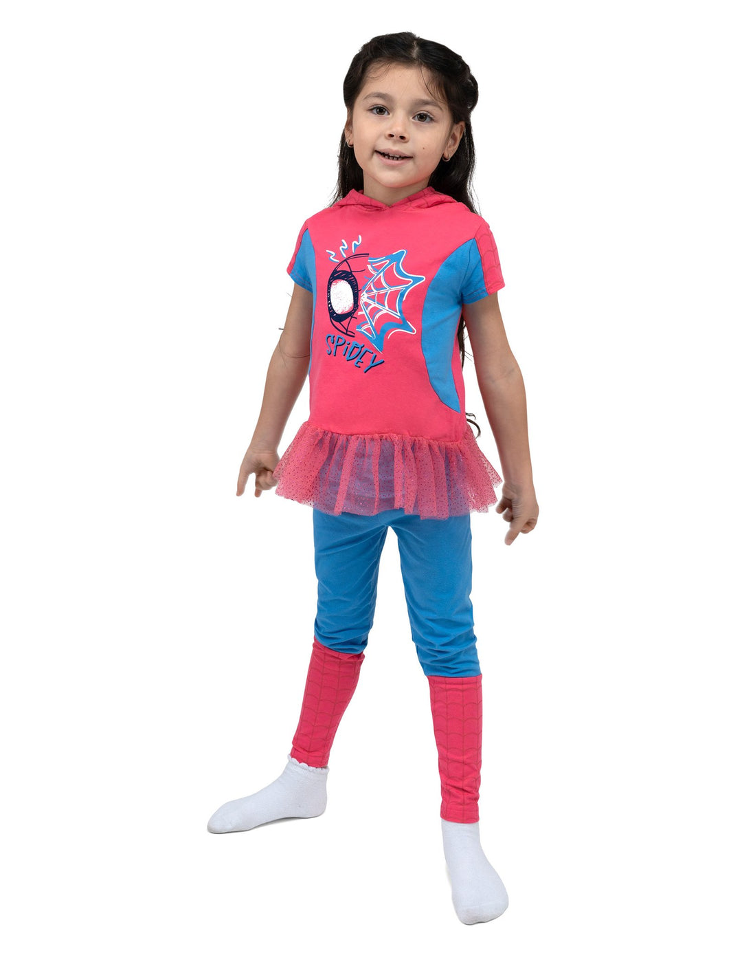 Marvel Spidey and His Amazing Friends Cosplay Hooded Tee and Leggings Set Red