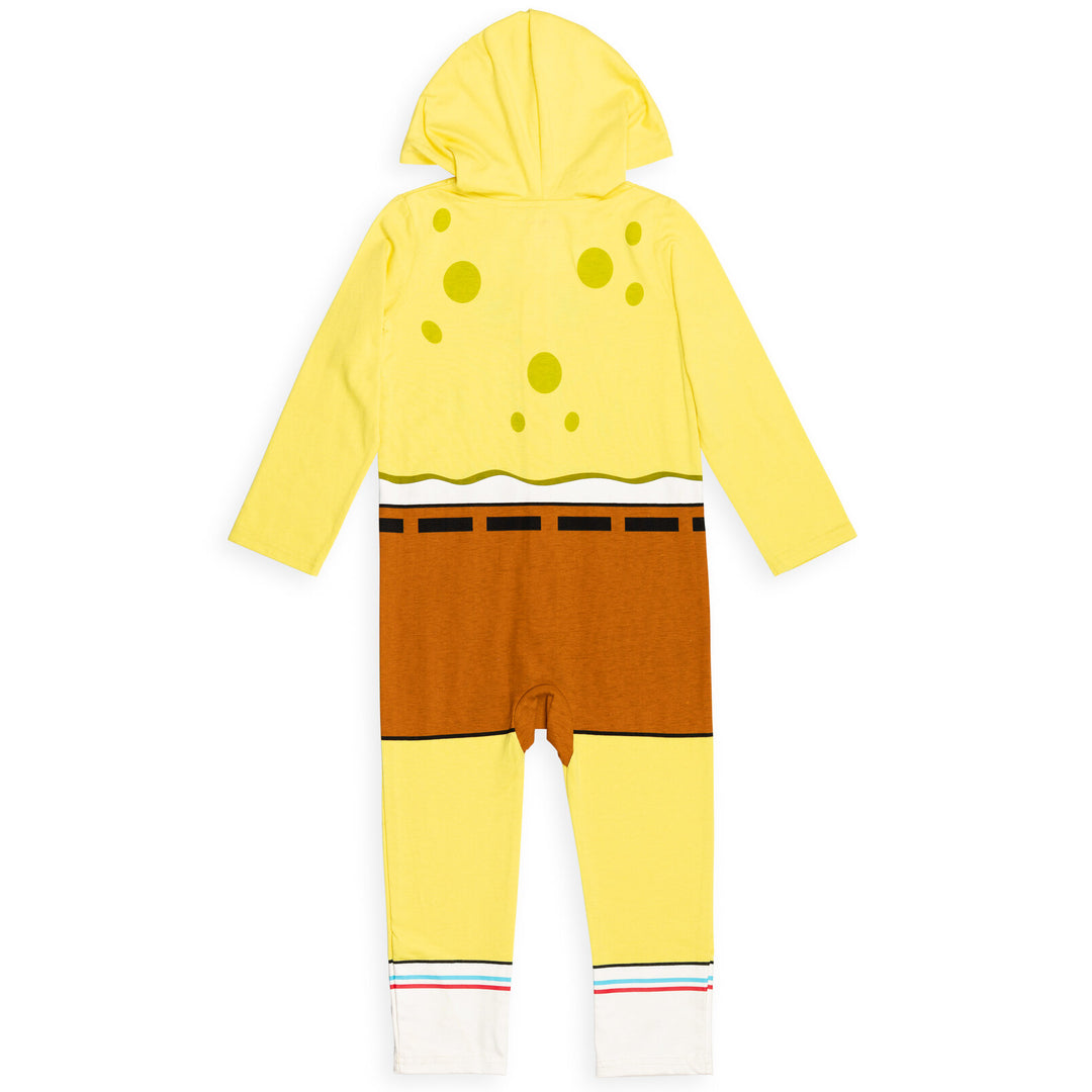 Nickelodeon SpongeBob SquarePants Boys' Cosplay Hooded One Piece Coverall Yellow