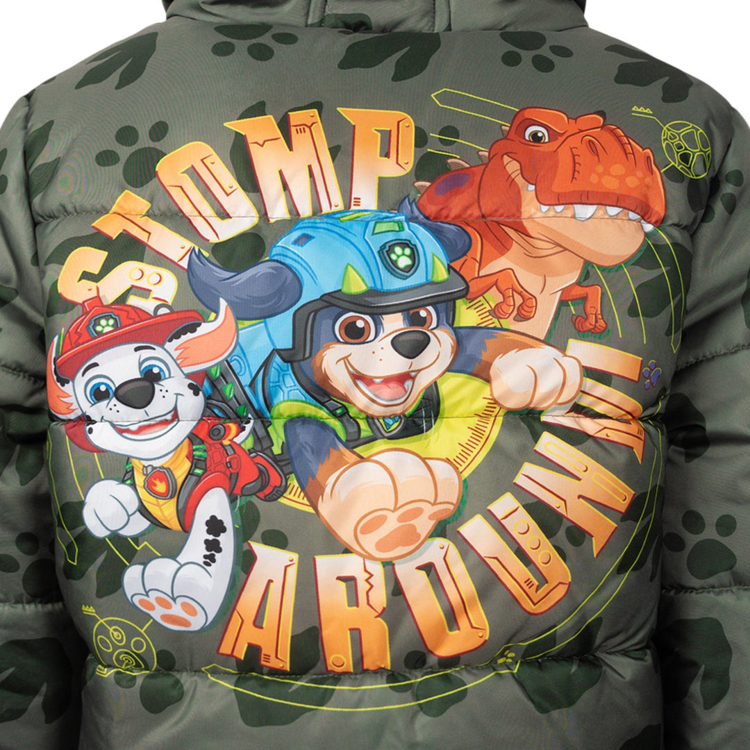 Paw Patrol Boys' Hooded Puffer Jacket Green