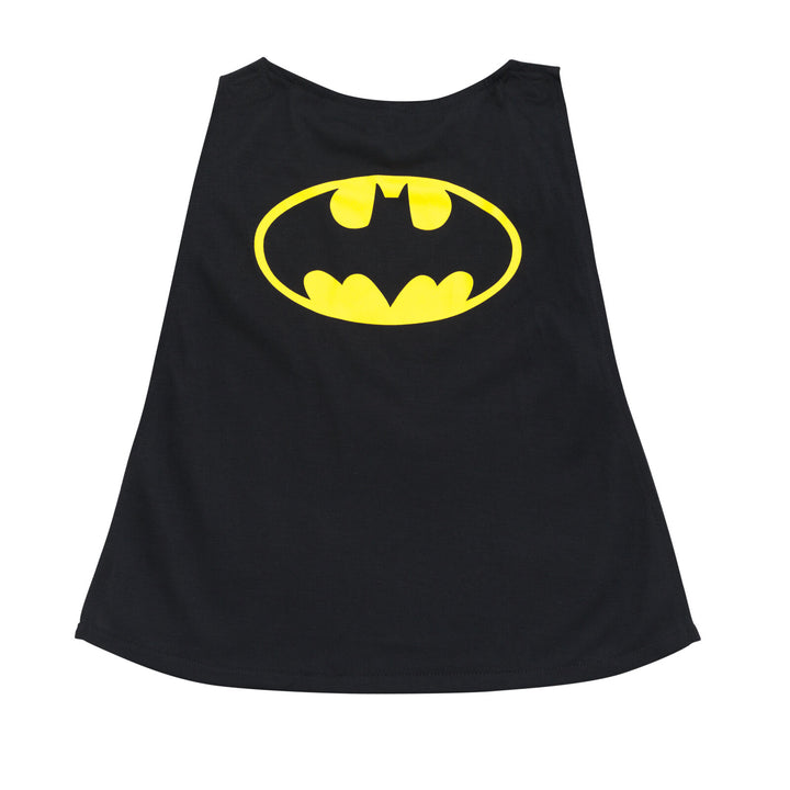 DC Comics Justice League Batman Boys' Pajama Shirt and Shorts Set with Cape Grey