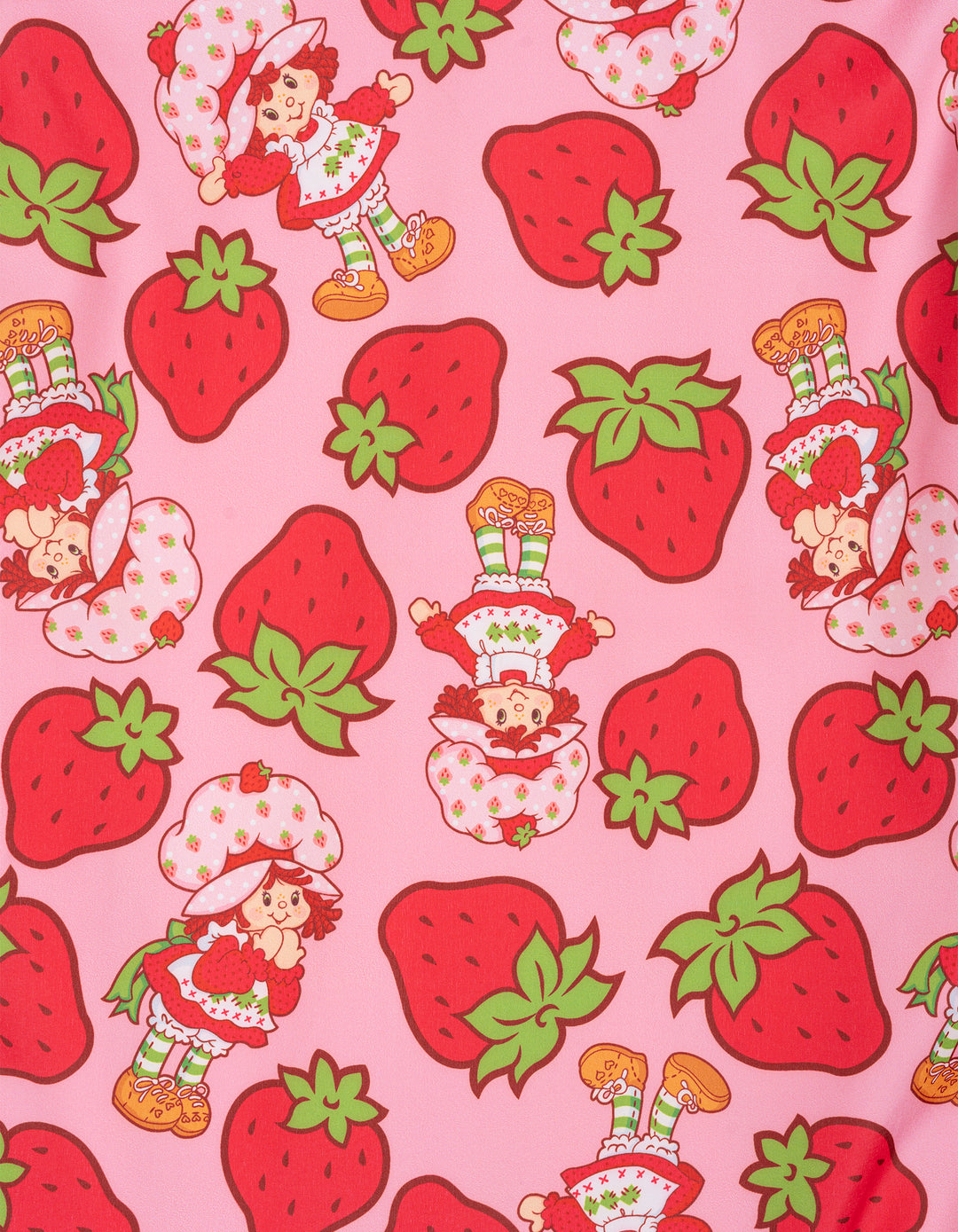 Strawberry Shortcake Girls' Zip-Up Hooded Windbreaker Jacket Pink