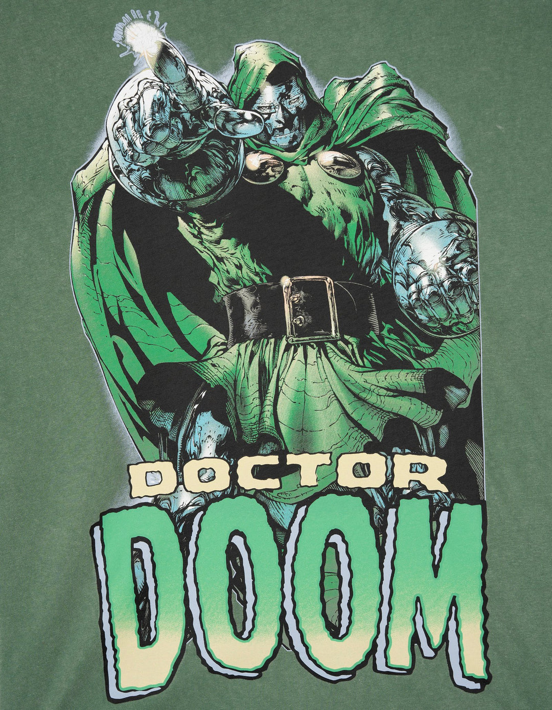 Marvel Avengers Doctor Doom Men's Short Sleeve T-Shirt Vintage Green