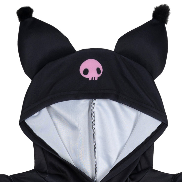 Hello Kitty Girls' Cosplay Hooded Tutu Dress Kuromi Jet Black Pink
