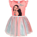 Moana Girls' Flutter Sleeve Tulle Tutu Dress Salmon