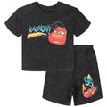 Cars Lightning McQueen French Terry T-Shirt and Shorts Outfit Set