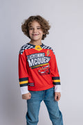 Cars Lightning McQueen Mesh Hockey Jersey Long Sleeve T-Shirt