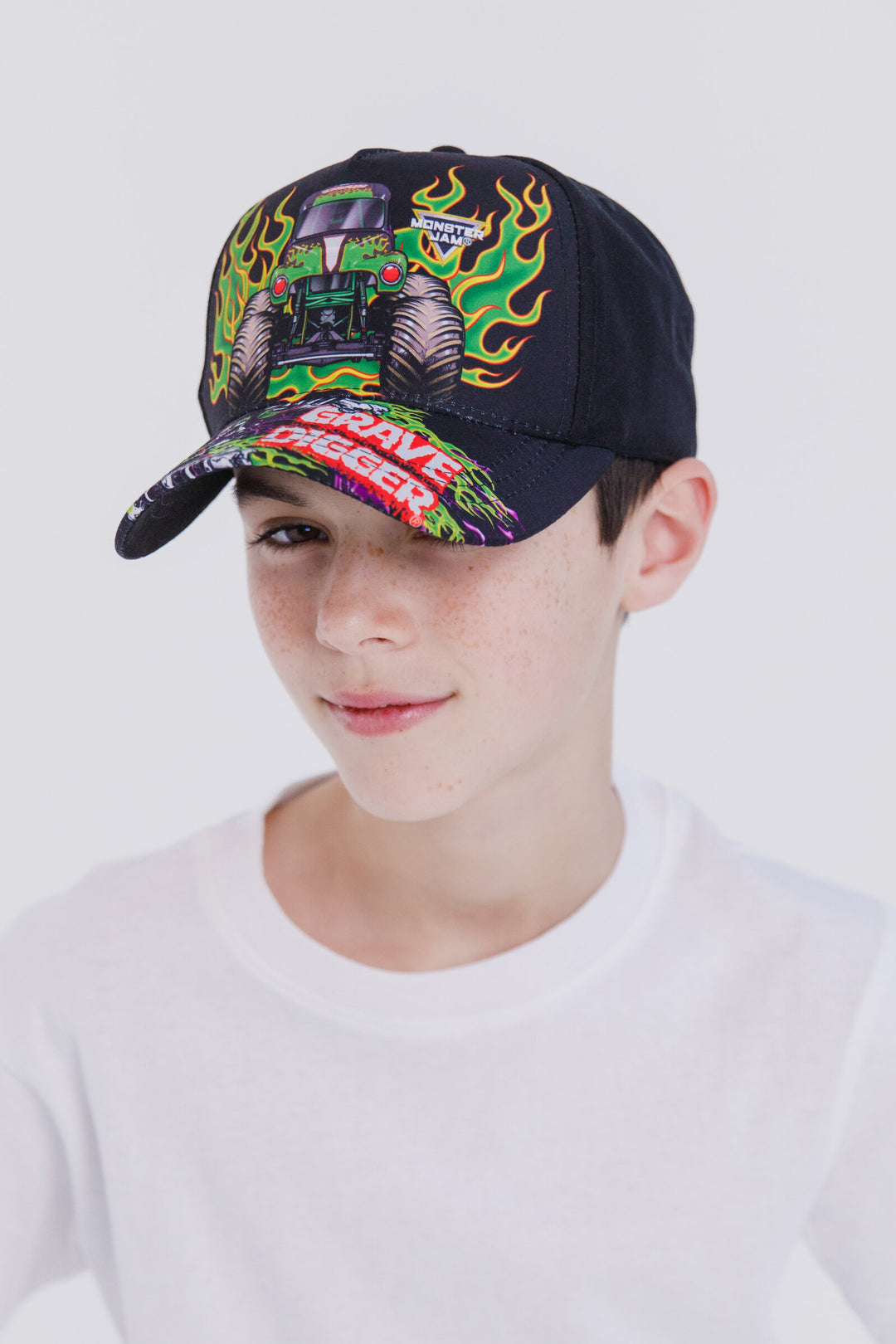 Monster Jam Grave Digger Boys' Baseball Cap Black