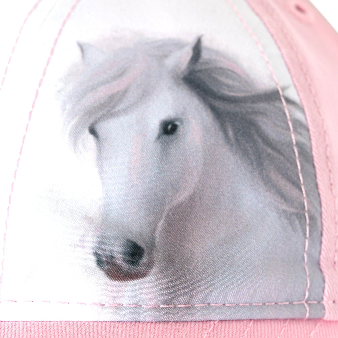 John Deere Baby Girls' Cotton Twill Baseball Cap Pink White