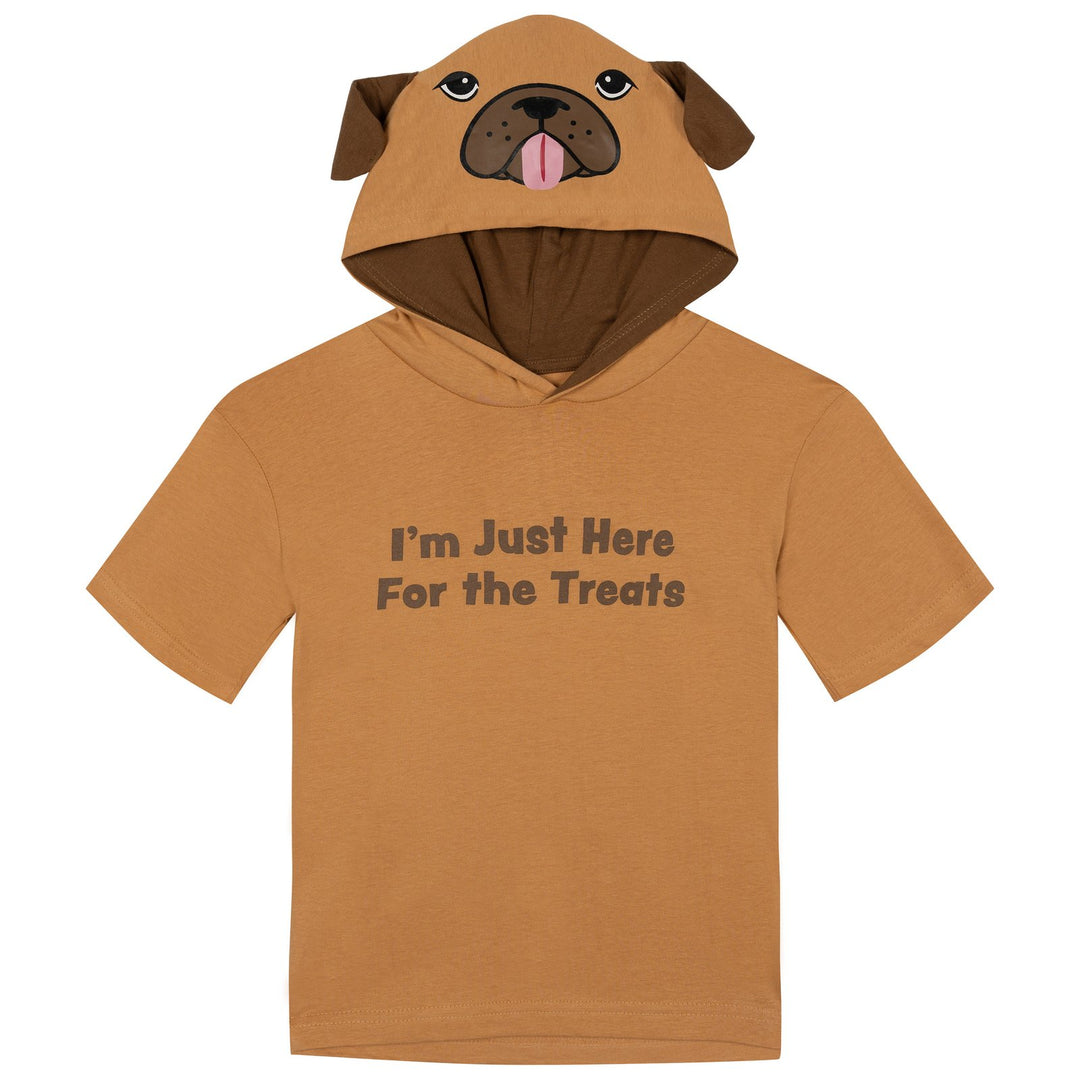 imagikids Adult Men or Women Cosplay Hooded T-Shirt Sandy Puppy Tan