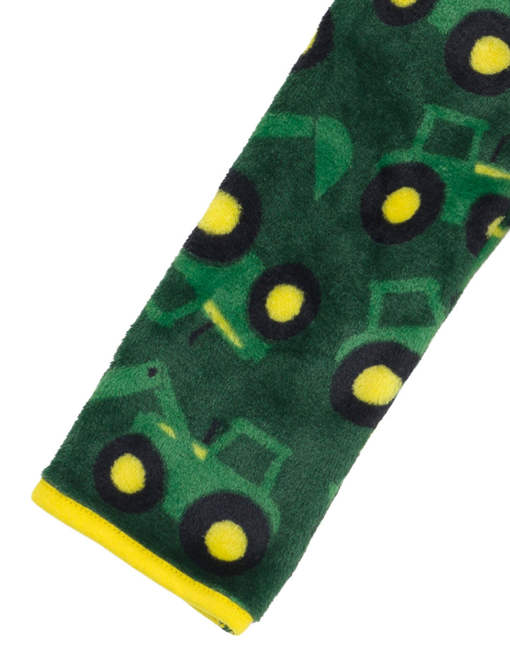John Deere Boys' Fleece Quarter-Zip Sweatshirt Dark Green Yellow