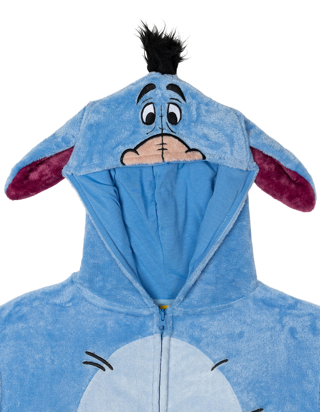 Disney Winnie the Pooh Eeyore Adult Men or Women Cosplay Hooded One Piece Pajamas Dusty Blue