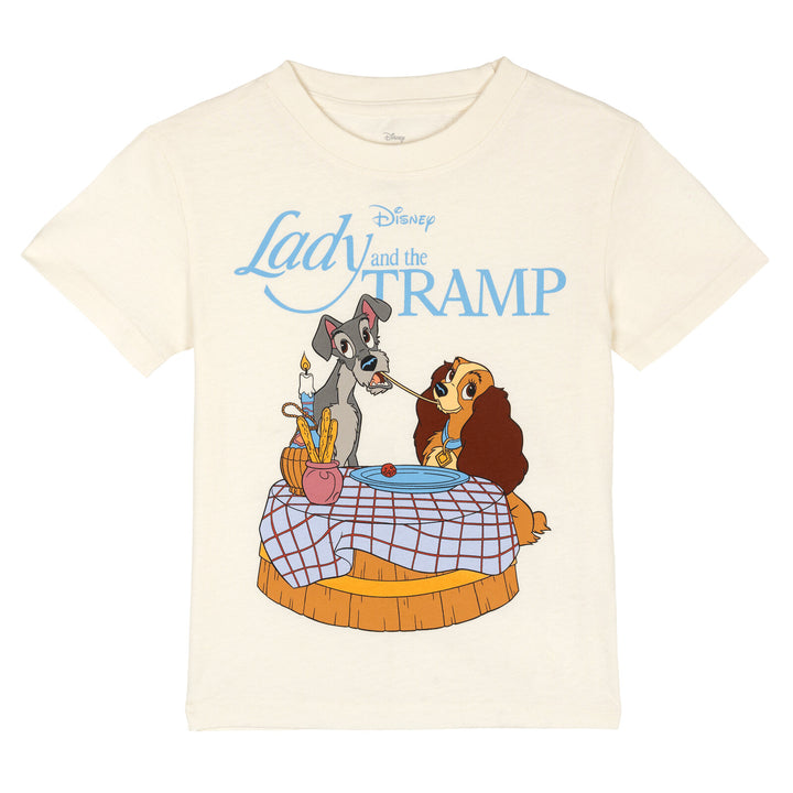 Disney Lady and the Tramp Boys' Short Sleeve T-Shirt Vanilla