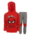 Marvel Spider-Man Boys' Fleece 2-Piece Hoodie and Pants Set Red Grey