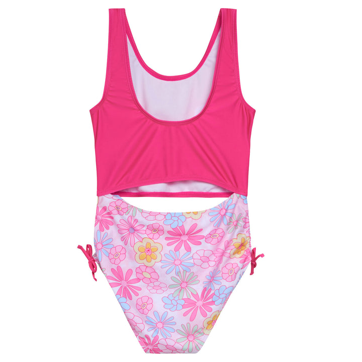 Barbie Girls' One Piece Swimsuit Pink Floral
