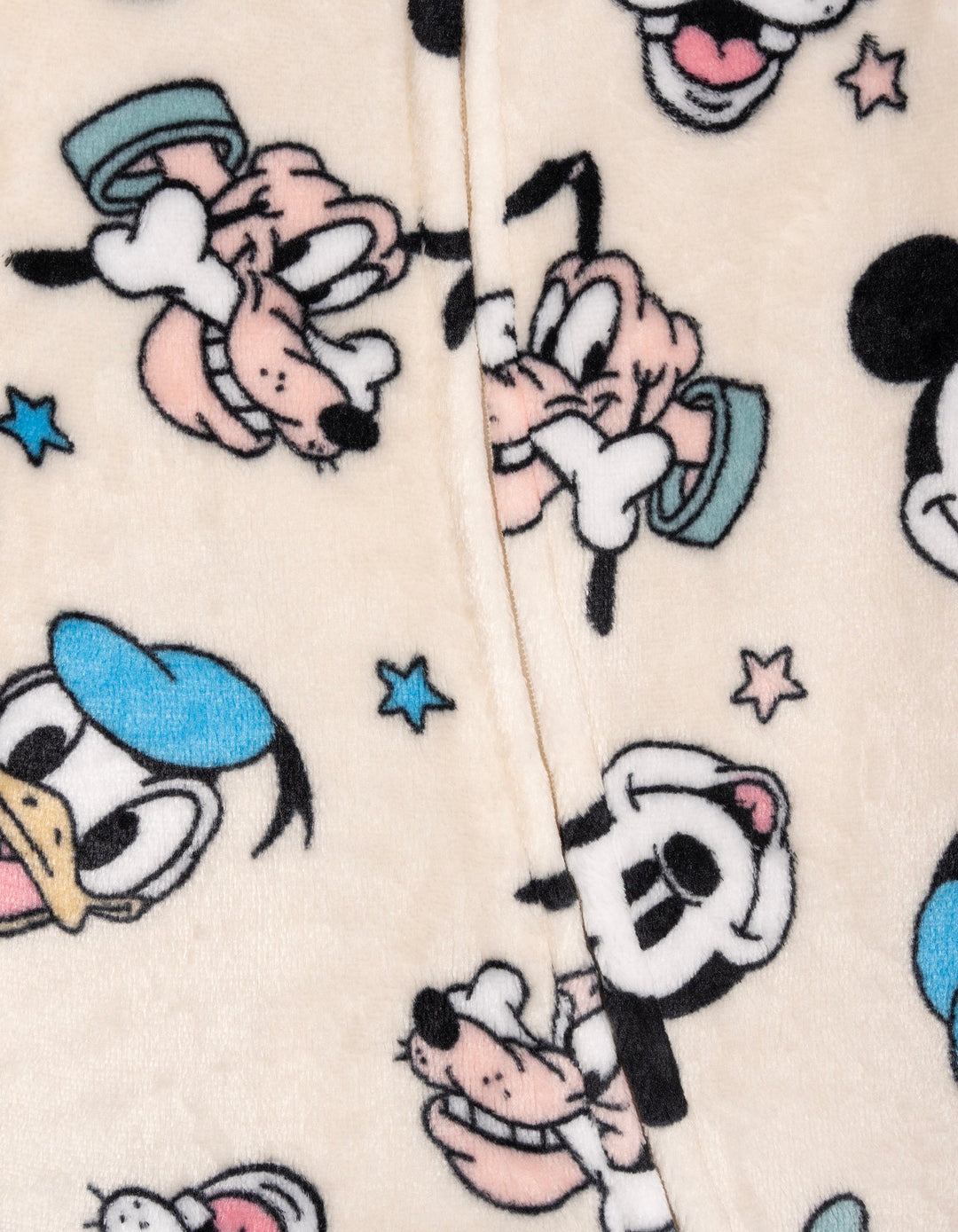 Disney Mickey Mouse & Friends Baby Fleece Footed Sleep N' Play Off White Stars