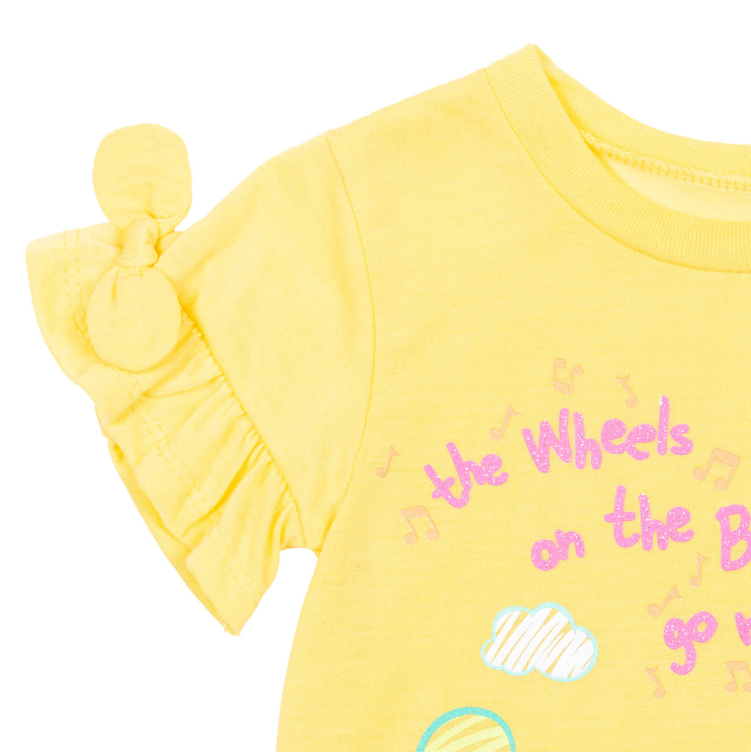 CoComelon JJ 3 Piece Outfit Set: T-Shirt Legging Scrunchy
