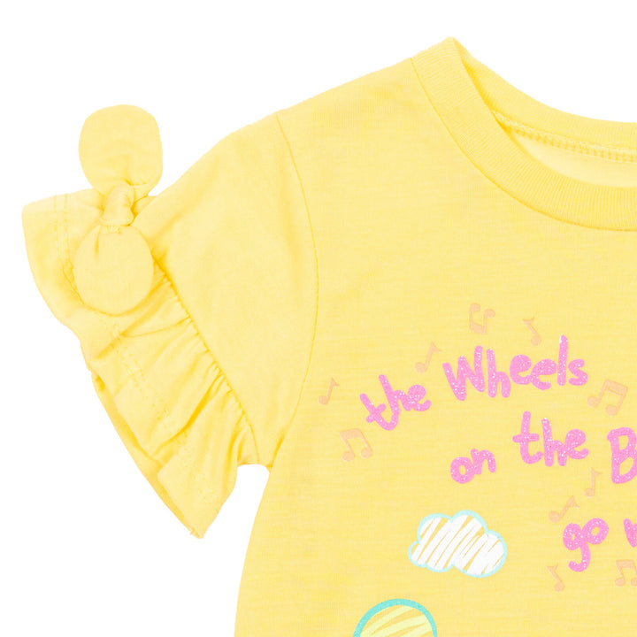 CoComelon JJ 3 Piece Outfit Set: T-Shirt Legging Scrunchy