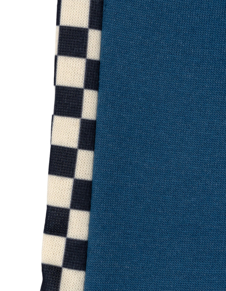 Monster Jam Boys' Fleece 2-Piece Sweatshirt and Pants Set Checkered Blue