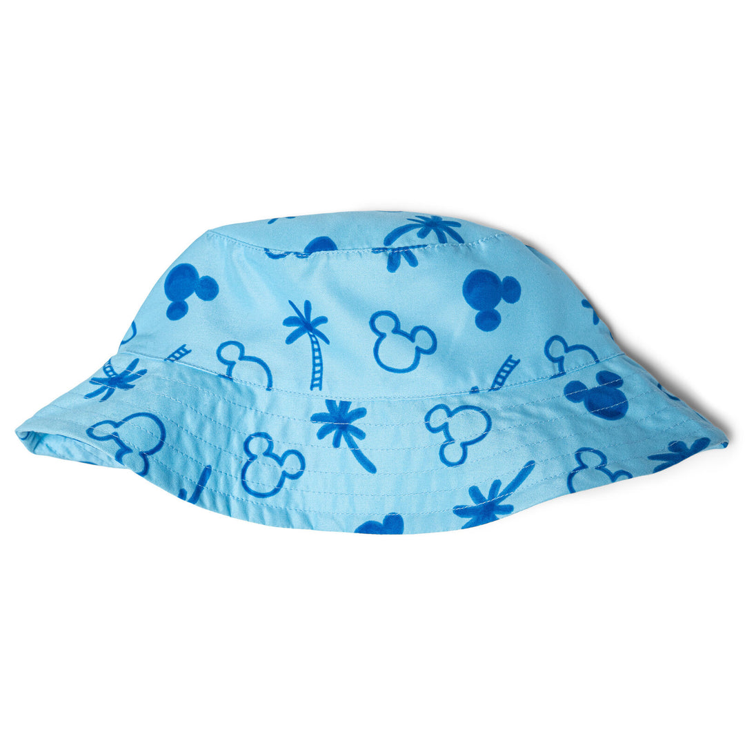Disney Mickey Mouse Baby Boys' Swimwear One Piece Sunsuit and Hat Set Light Blue