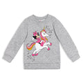 Minnie Mouse Girls' Long Sleeve Pullover Sweatshirt Heather Grey
