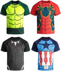 Pack de 4 camisetas deportivas de Los Vengadores de Marvel